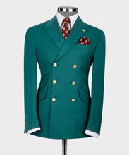 Load image into Gallery viewer, Emerald Green Double-Breasted Suit