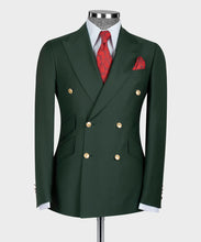 Load image into Gallery viewer, Dark Green Double-Breasted Suit