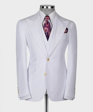 Load image into Gallery viewer, White Classic Vest Suit