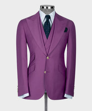 Load image into Gallery viewer, Fuchsia Gold Button Classic Suit