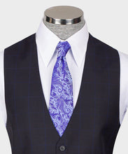 Load image into Gallery viewer, Brown-Blue Classic Vest Suit