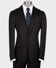 Load image into Gallery viewer, Black, Red Striped Classic vest Suit