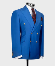 Load image into Gallery viewer, Blue Double- Breasted Suit
