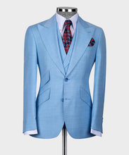 Load image into Gallery viewer, Light Blue Classic Vest Suit