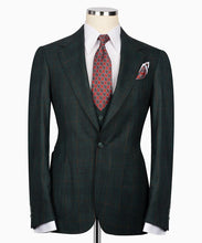 Load image into Gallery viewer, Dark Green Plaid Three Piece Suit