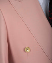 Load image into Gallery viewer, Baby Pink Double Breasted Gold Button Suit