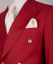 Load image into Gallery viewer, Red Double-Breasted Suit with Gold Buttons
