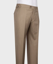 Load image into Gallery viewer, Light-Brown Striped Classic Vest Suit