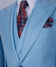 Load image into Gallery viewer, Light Blue Classic Vest Suit