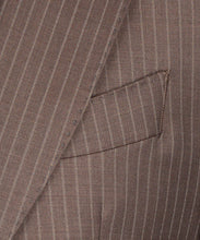 Load image into Gallery viewer, Light Brown Striped Classic Vest Suit