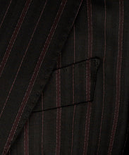 Load image into Gallery viewer, Black Classic Vest Suit With Red Stripes