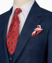Load image into Gallery viewer, Dark Blue  Plaid Three Piece Suit