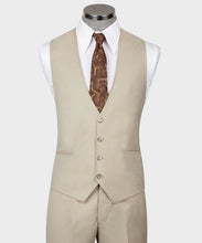 Load image into Gallery viewer, Light Beige Classic Vest Suit