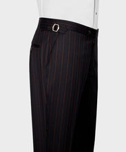 Load image into Gallery viewer, Black Classic Vest Suit With Red Stripes