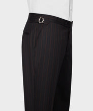 Load image into Gallery viewer, Black, Red Striped Classic vest Suit