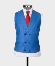 Load image into Gallery viewer, Blue Classic Vest Suit