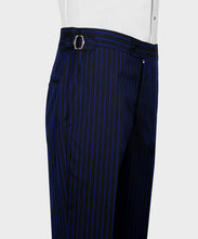 Load image into Gallery viewer, Navy Striped Classic Vest Suit