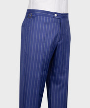 Load image into Gallery viewer, Striped Blue Classic Vest Suit