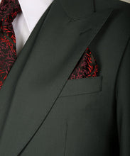 Load image into Gallery viewer, Dark Green Classic Vest Suit with Gold Button