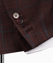 Load image into Gallery viewer, Brown Plaid Three Piece Suit