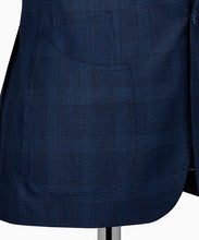 Load image into Gallery viewer, Dark Blue  Plaid Three Piece Suit