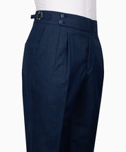 Load image into Gallery viewer, Dark Blue  Plaid Three Piece Suit