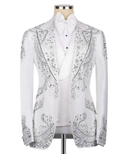 Load image into Gallery viewer, White Embroidered Tuxedo