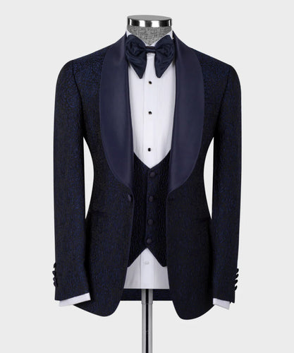 Blue Tuxedo with Satin Collar