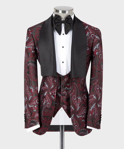 Rose Floral Pattern Tuxedo