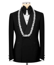 Load image into Gallery viewer, Black -Silver Detailed Jewelry Tuxedo