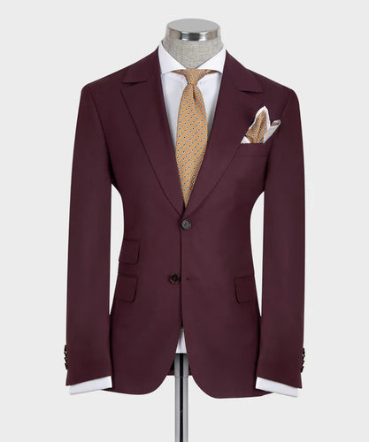 Classic Vest Suit Burgundy