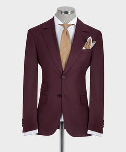 Classic Vest Suit Burgundy
