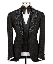 Load image into Gallery viewer, Black Gemstone Detailed Tuxedo