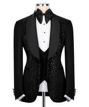 Load image into Gallery viewer, Embroidered Black Tuxedo