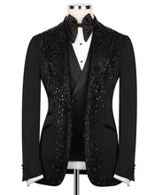Load image into Gallery viewer, Black Embroidered Tuxedo