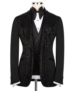 Black Embroidered Tuxedo