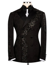 Load image into Gallery viewer, Black Embroidered Tuxedo