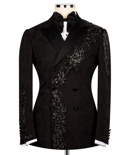 Black Embroidered Tuxedo