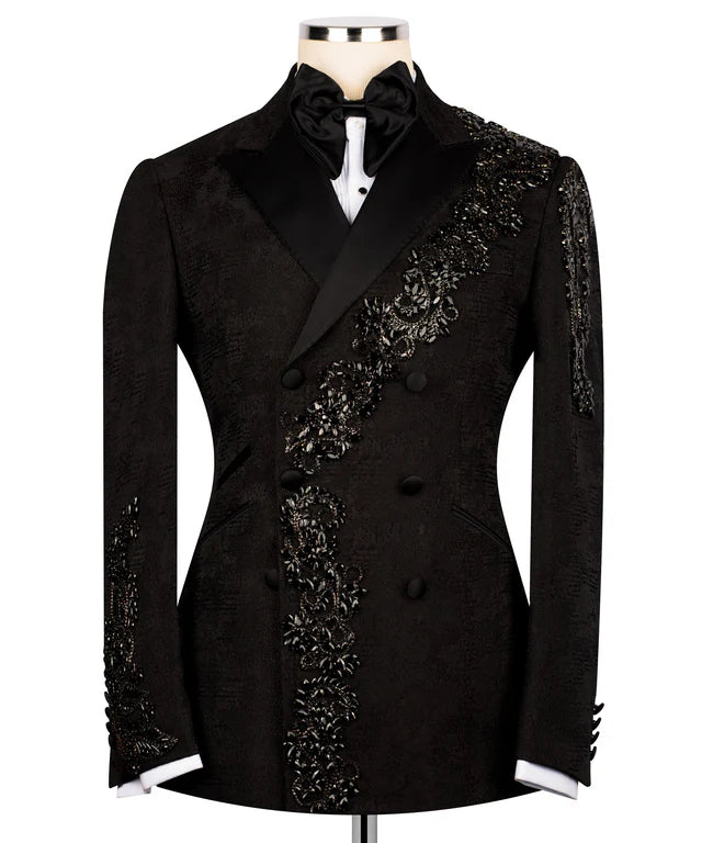 Black Embroidered Tuxedo
