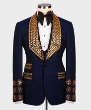 Load image into Gallery viewer, Gold Gem Navy Tuxedo