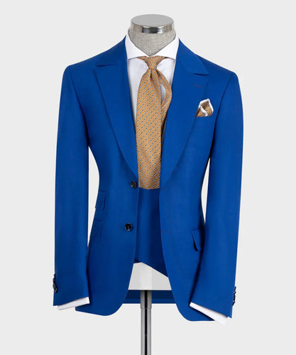Blue Classic Vest Suit