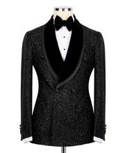 Load image into Gallery viewer, Black Double Breasted Tuxedo