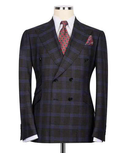 Plaid Double-Breasted Suit