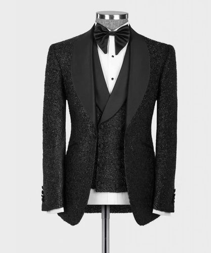 Black Glitter Tuxedo