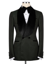 Load image into Gallery viewer, Velvet Collar Double Breasted Tuxedo