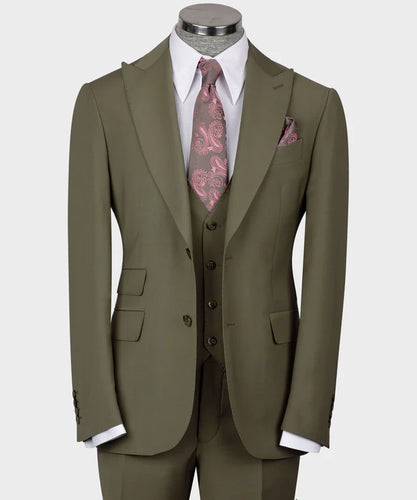 Green Classic Vest Suit