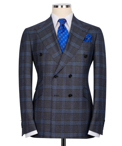 Plaid Double-Breasted Suit