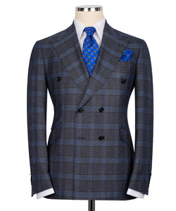 Plaid Double-Breasted Suit