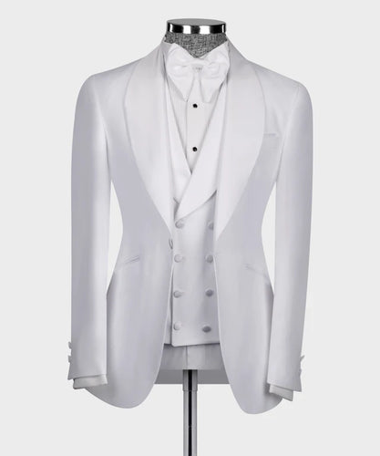White Tuxedo With Wide Lapel