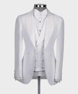 White Tuxedo With Wide Lapel
